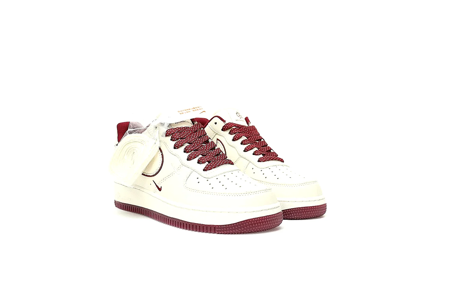 Kako QC Lab inspection photos for Nike White Burgundy Low Court thumbnail 3