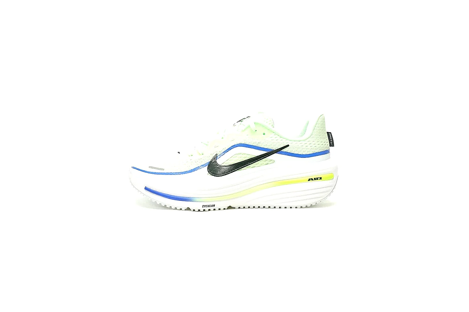 Kako QC Lab inspection photos for Nike White Green Blue Retro Runner Sneaker