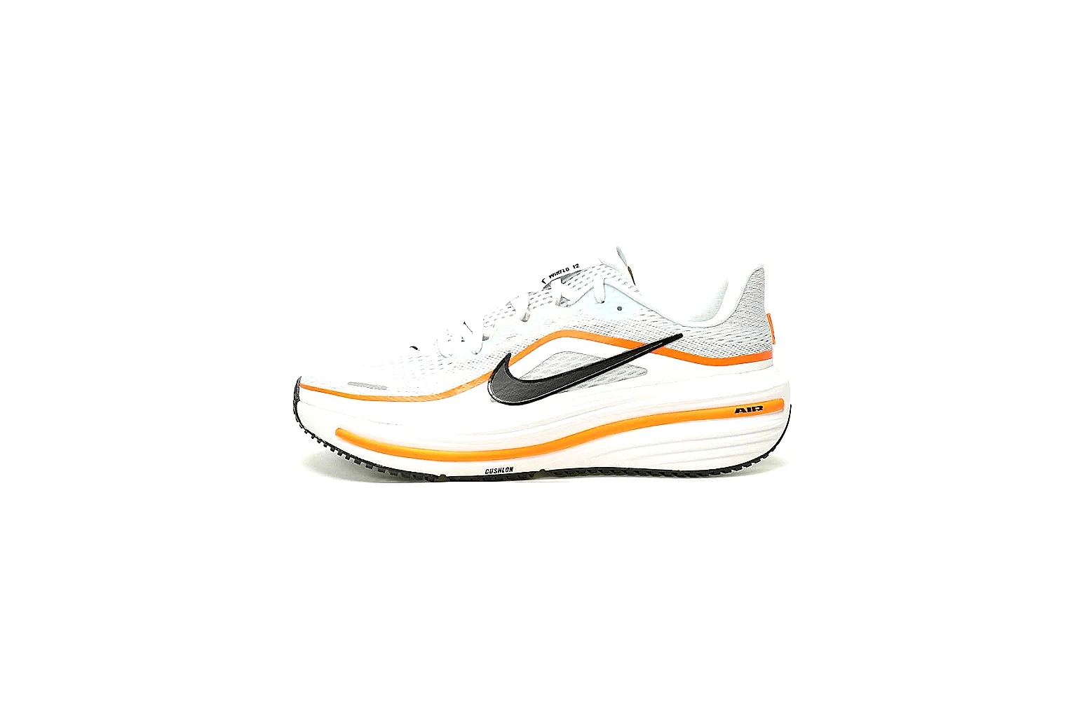 Kako QC Lab inspection photos for Nike White Orange Retro Runner Sneaker