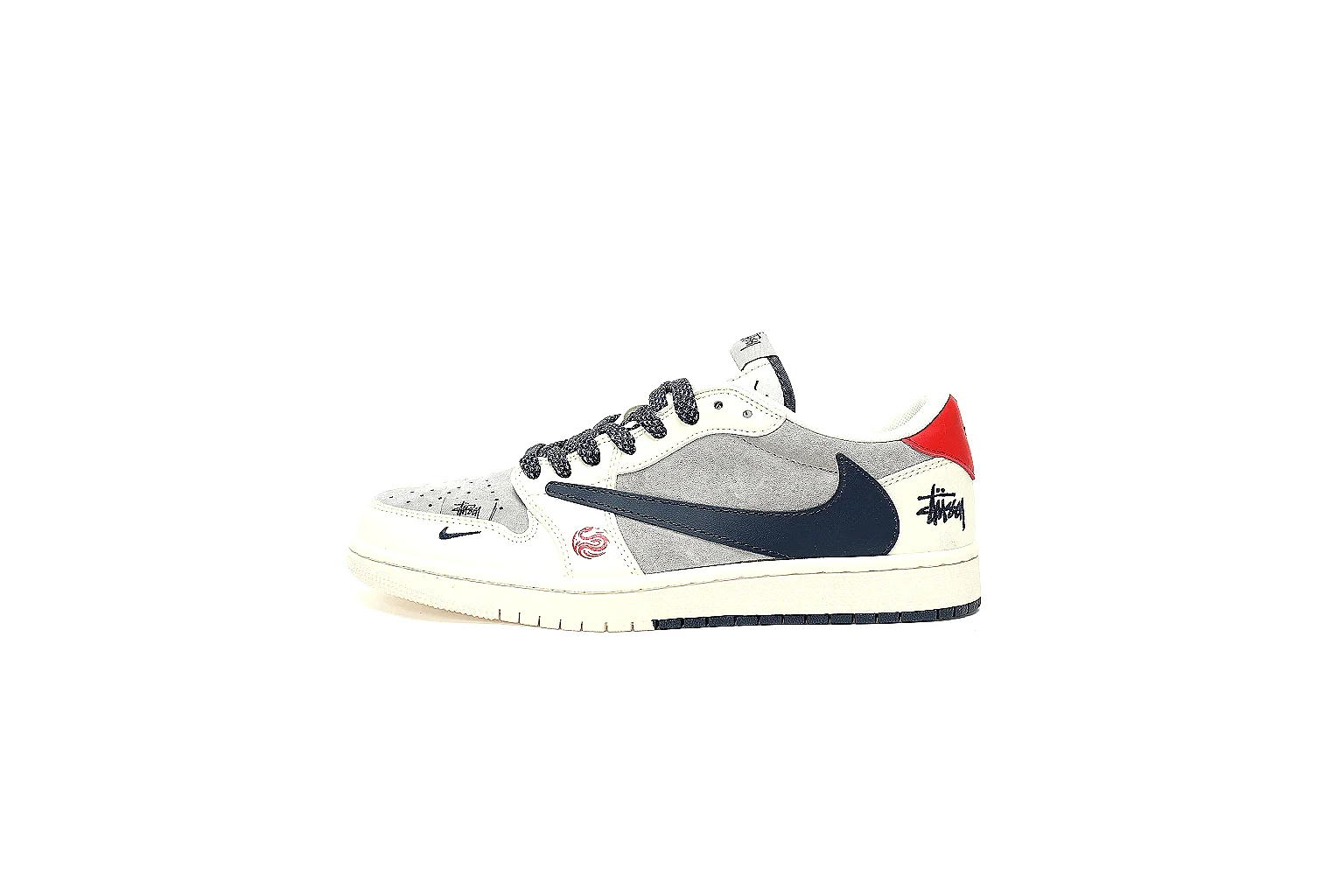 Kako QC Lab inspection photos for Nike White Red Black Low Court