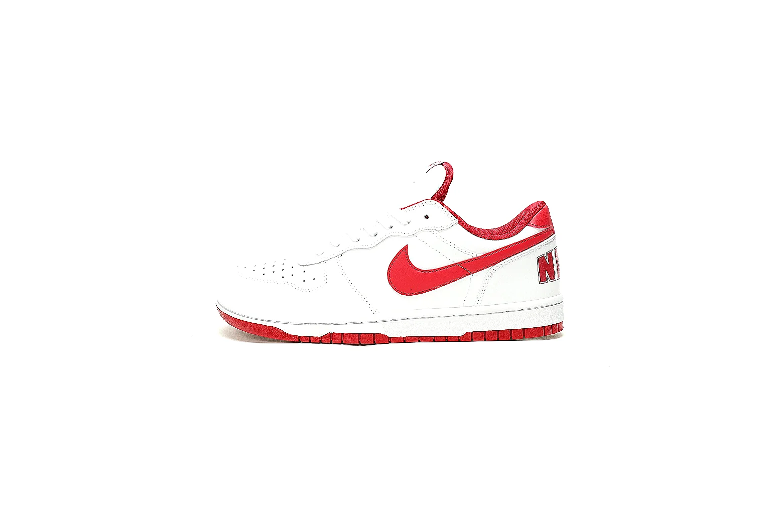 Kako QC Lab inspection photos for Nike White Red High-Top Court Sneaker