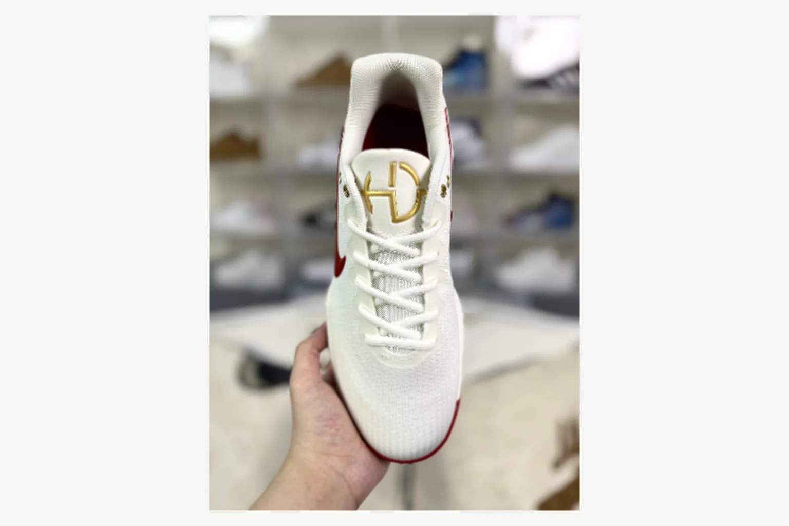 Nike White Red Swoosh Low Top QC photo reference SKU 1194923881 thumbnail 3