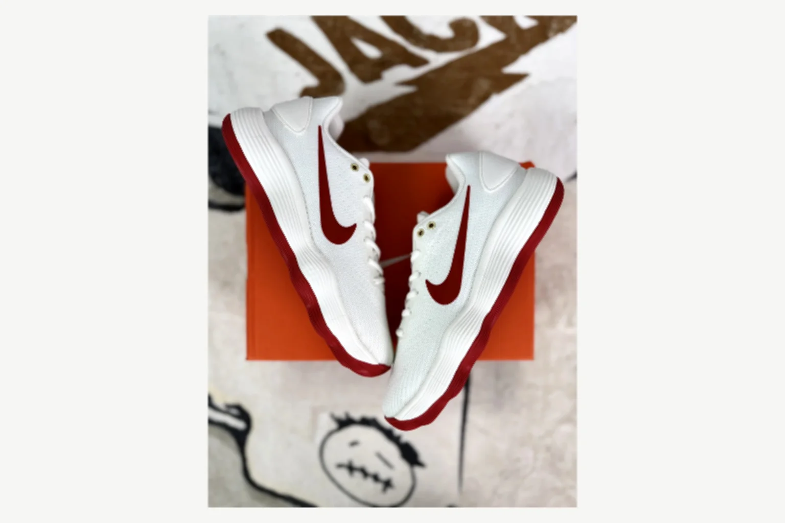 Nike White Red Swoosh Low Top QC photo reference SKU 1194923881 thumbnail 4