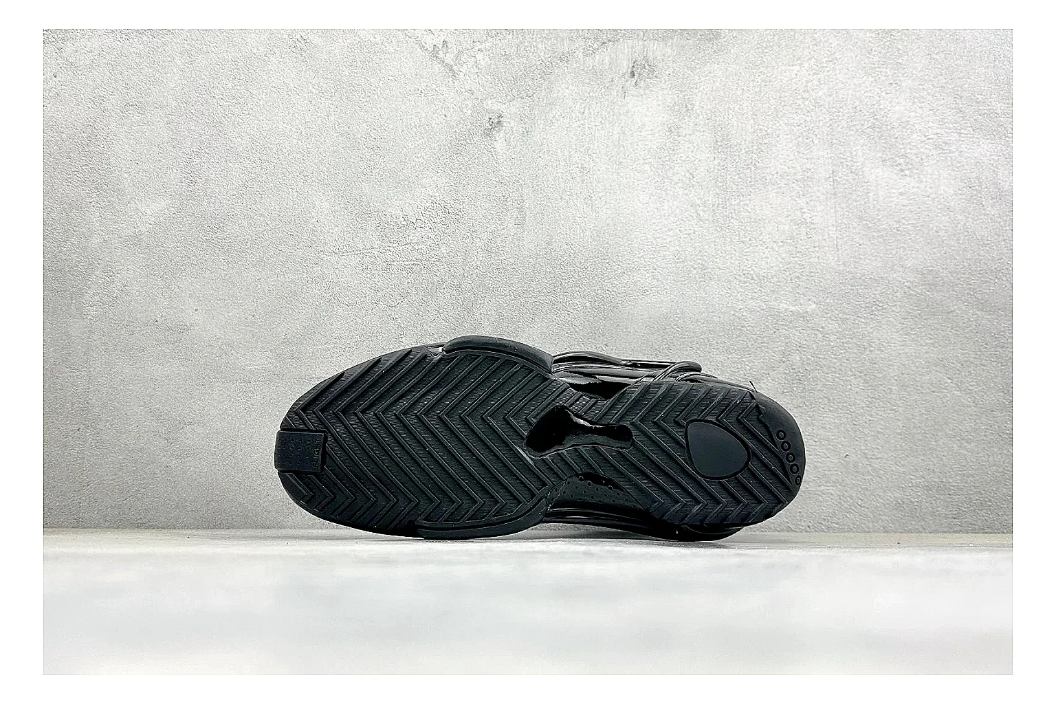Nike Zoom Hyperflight Black QC reference photo showing glossy black basketball upper, sleek shell shape, subtle Swoosh detail, and sculpted court sole thumbnail 3