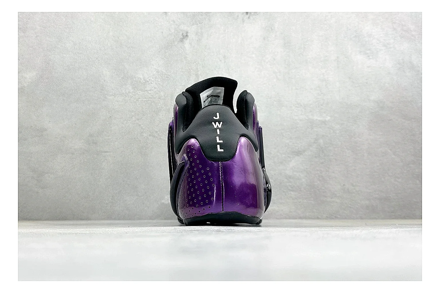 Nike Zoom Hyperflight Purple QC reference photo showing glossy purple upper, high-shine basketball shell, sculpted midsole, and sleek court profile thumbnail 2