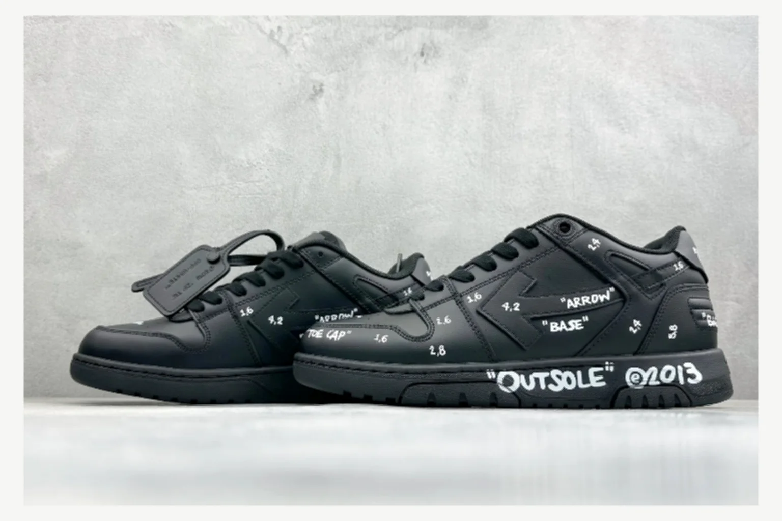 Off-White Black Text Low Top QC photo reference SKU 1182167422 thumbnail 3
