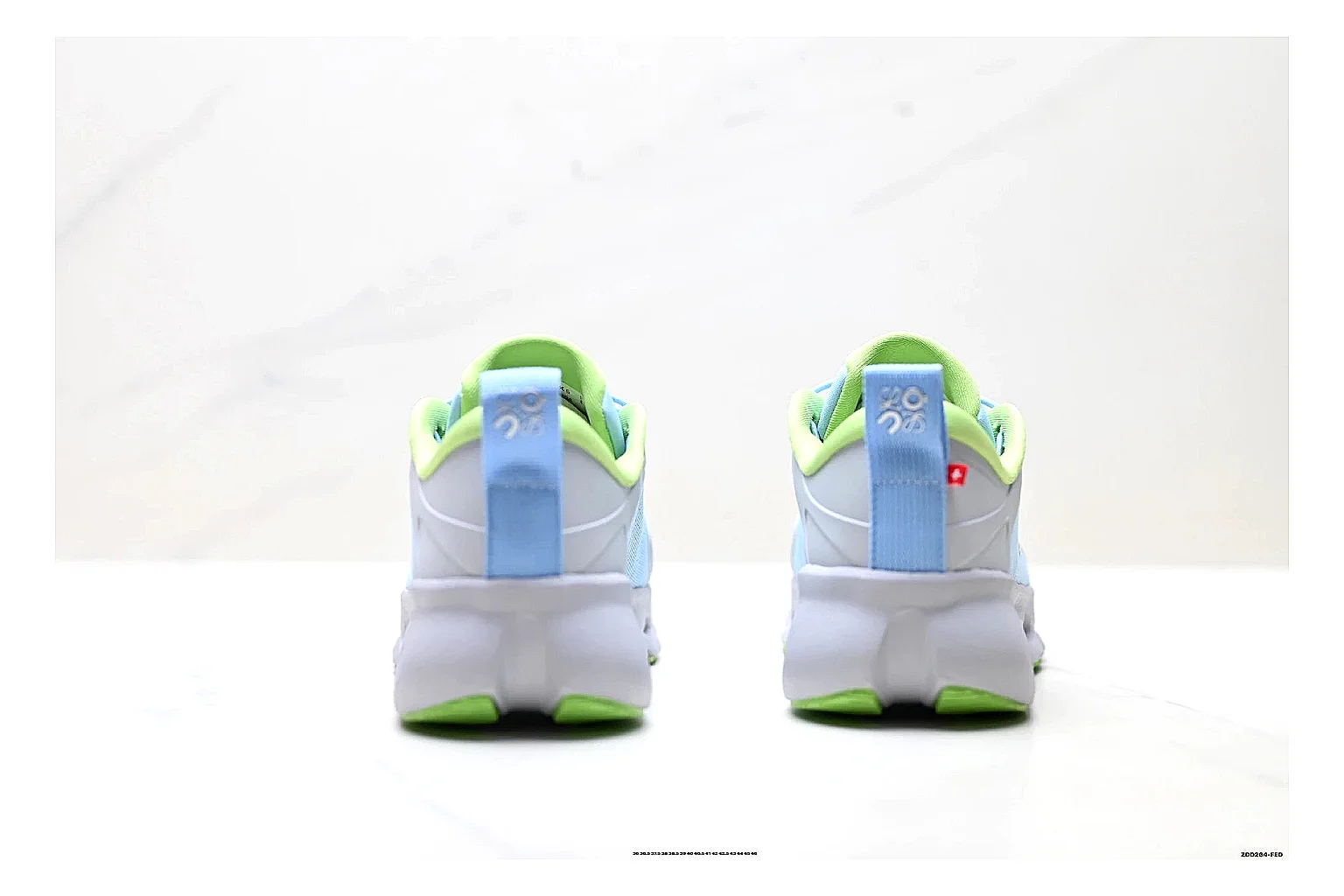 On Cloudsurfer Sky Blue Green Sneakers QC photo reference showing sky blue green running sneakers with mesh texture, side-profile shape, upper panel lines, and outsole detail thumbnail 2