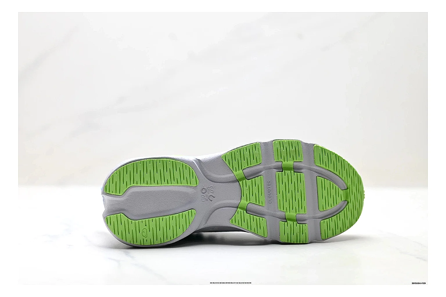 On Cloudsurfer Sky Blue Green Sneakers QC photo reference showing sky blue green running sneakers with mesh texture, side-profile shape, upper panel lines, and outsole detail thumbnail 3