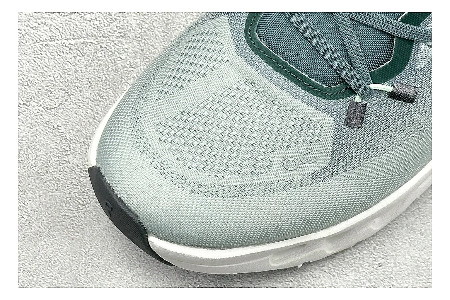 On Cloudtilt Mint QC reference photo showing mint knit-style upper, smooth CloudTec sole, tonal laces, and rounded lifestyle runner shape thumbnail 4