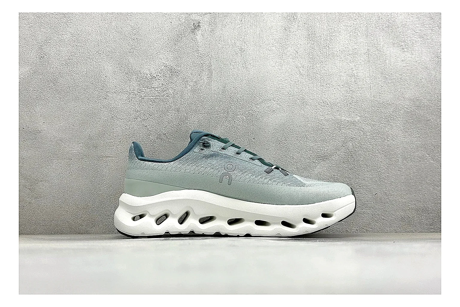 On Cloudtilt Mint QC reference photo showing mint knit-style upper, smooth CloudTec sole, tonal laces, and rounded lifestyle runner shape thumbnail 5