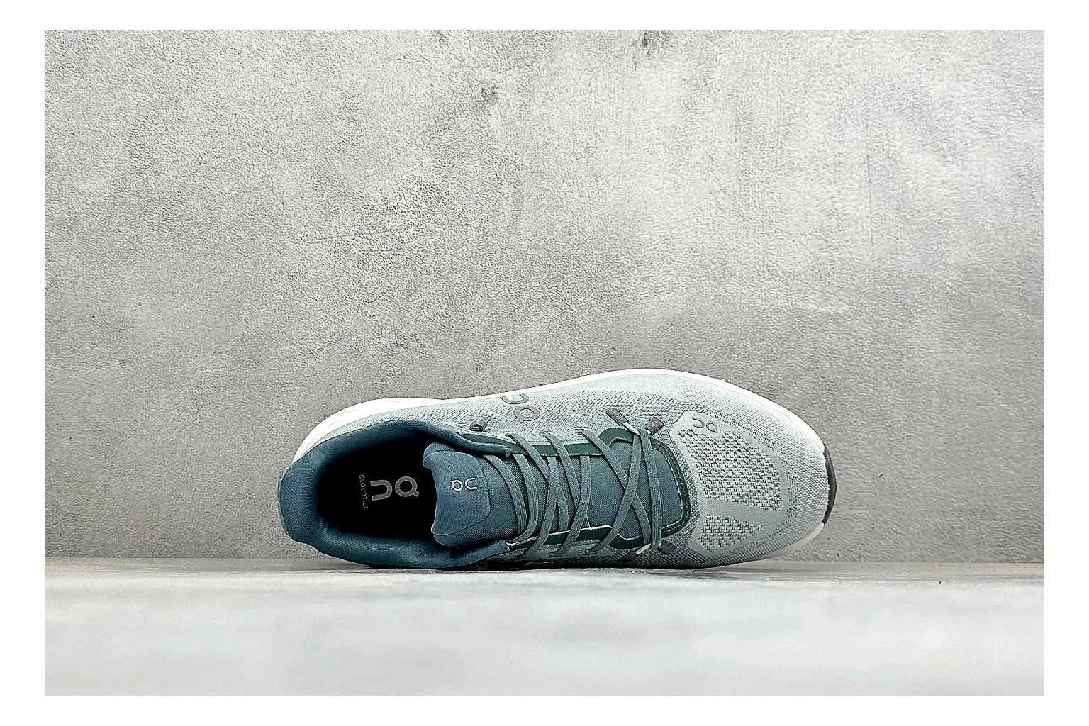 On Cloudtilt Mint QC reference photo showing mint knit-style upper, smooth CloudTec sole, tonal laces, and rounded lifestyle runner shape thumbnail 6