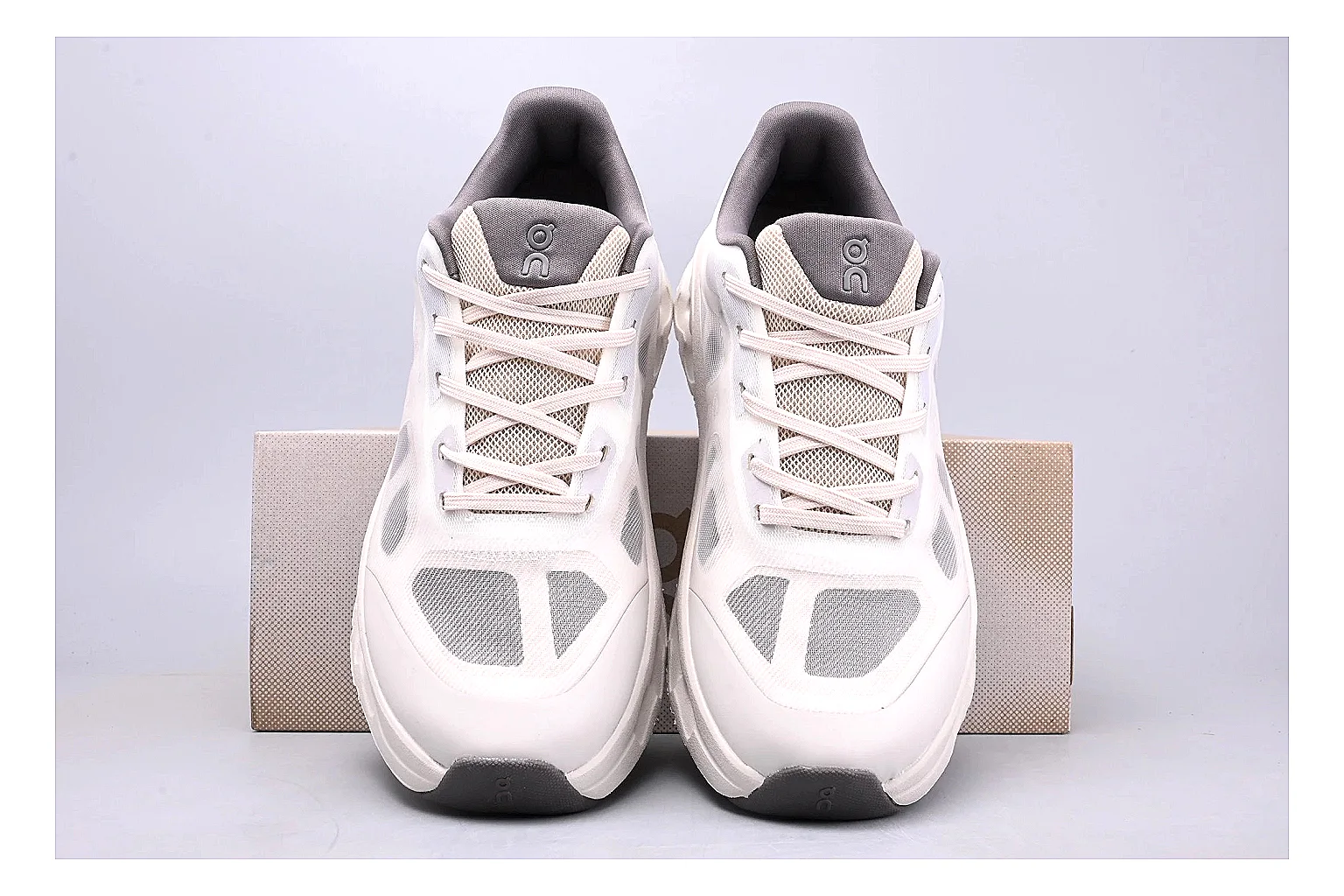 On Cloudtilt White Grey Sneaker QC photo showing white grey cloudtilt lifestyle trainer with mixed upper and trainer shape thumbnail 3