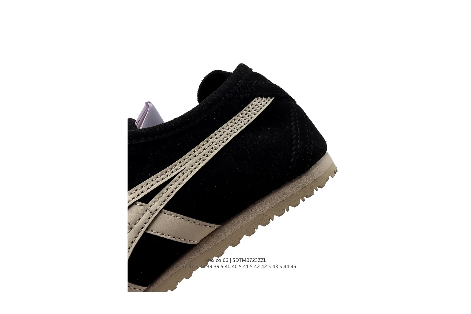 Onitsuka Tiger Mexico 66 Black Cream slim retro low top six photo view thumbnail 4