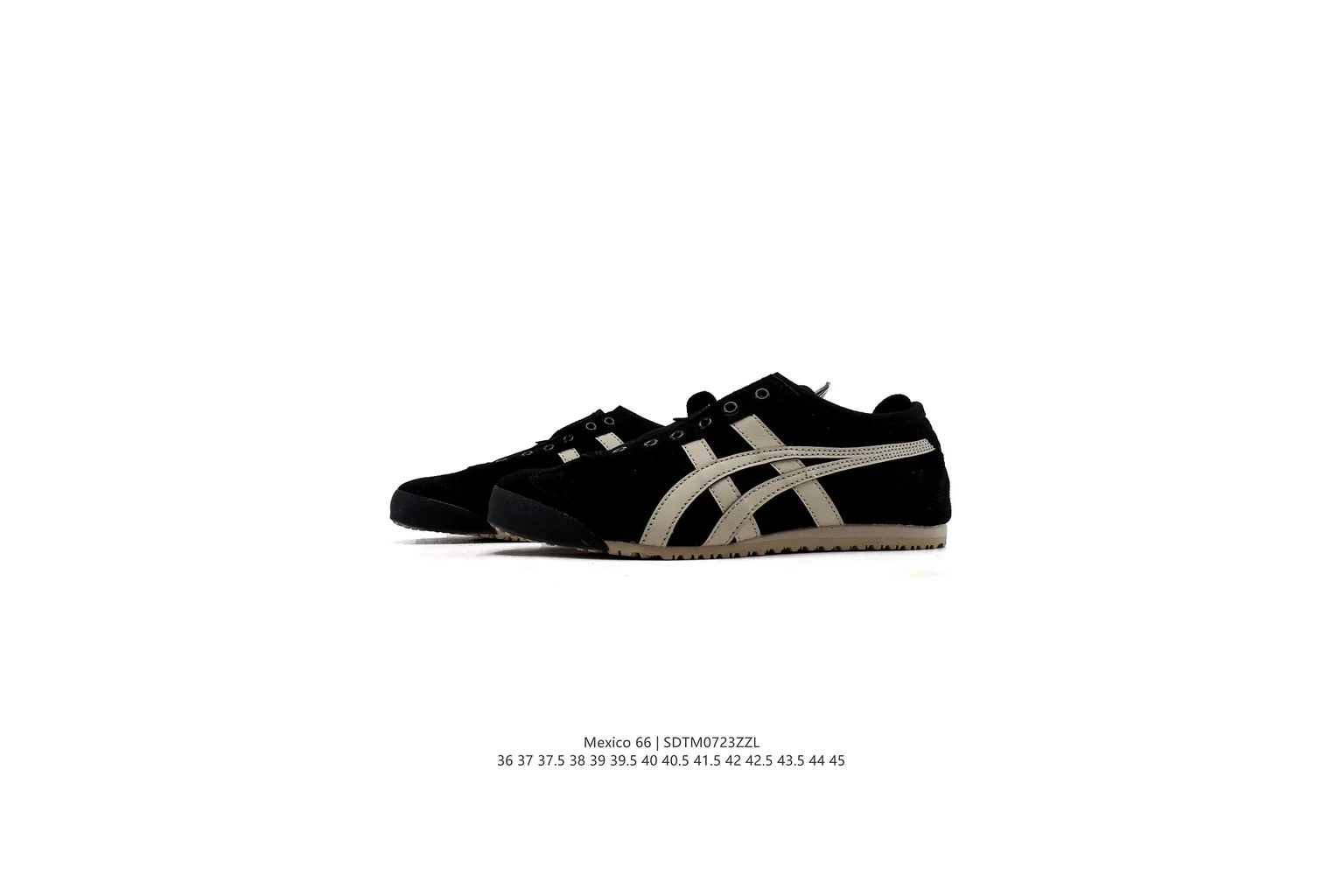 Onitsuka Tiger Mexico 66 Black Cream slim retro low top six photo view thumbnail 5