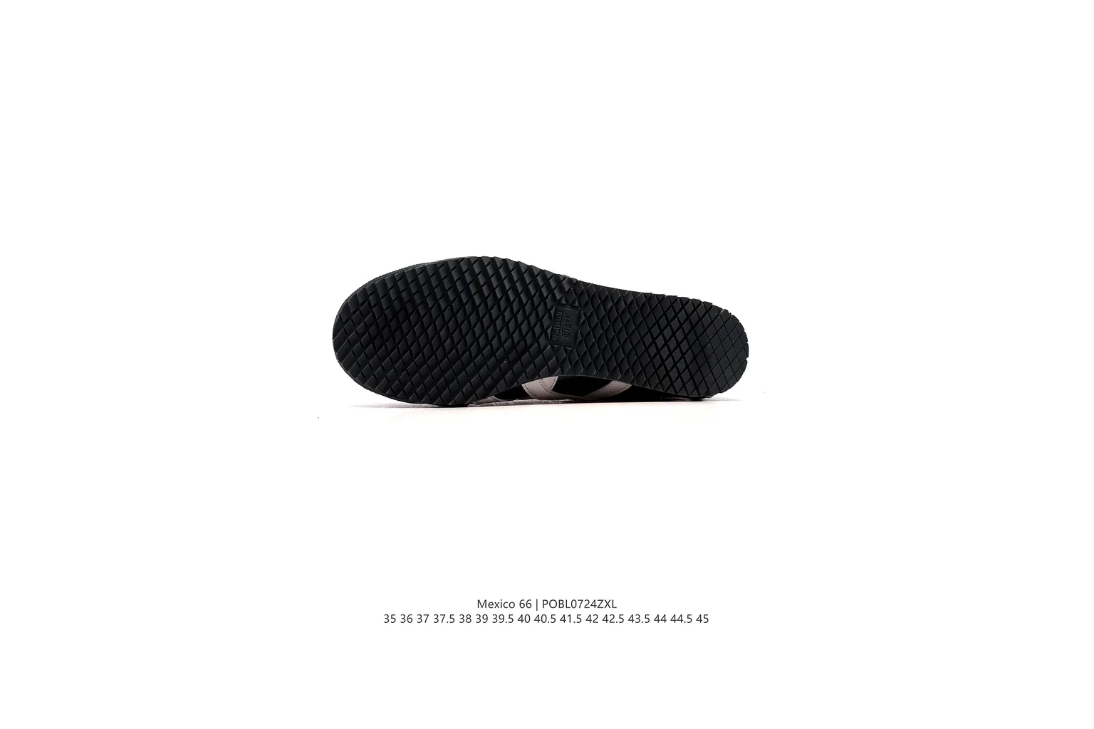 Onitsuka Tiger Mexico 66 Black Silver slim retro low top six photo view thumbnail 3