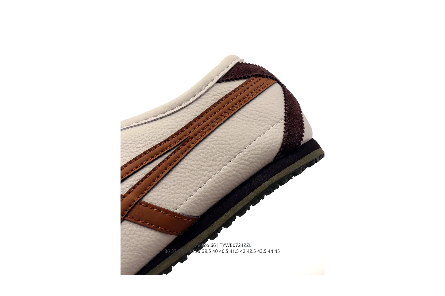 Onitsuka Tiger Mexico 66 Brown Cream slim retro low top six photo view thumbnail 4