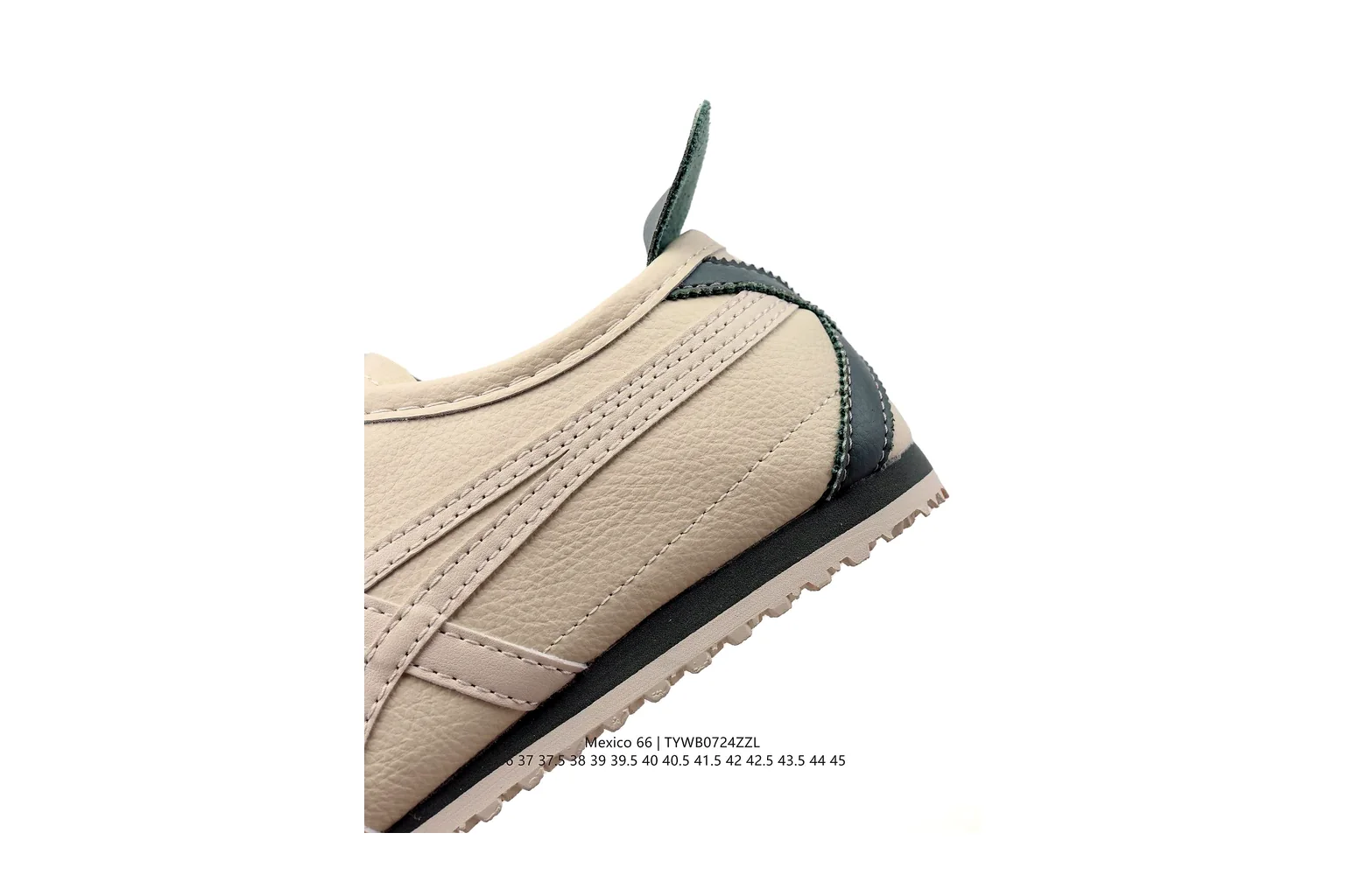 Onitsuka Tiger Mexico 66 Cream Green slim retro low top six photo view thumbnail 4