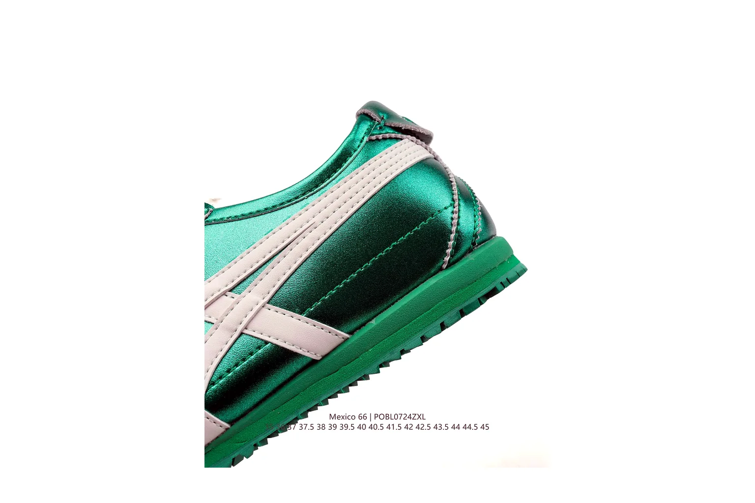 Onitsuka Tiger Mexico 66 Green White slim retro low top six photo view thumbnail 4