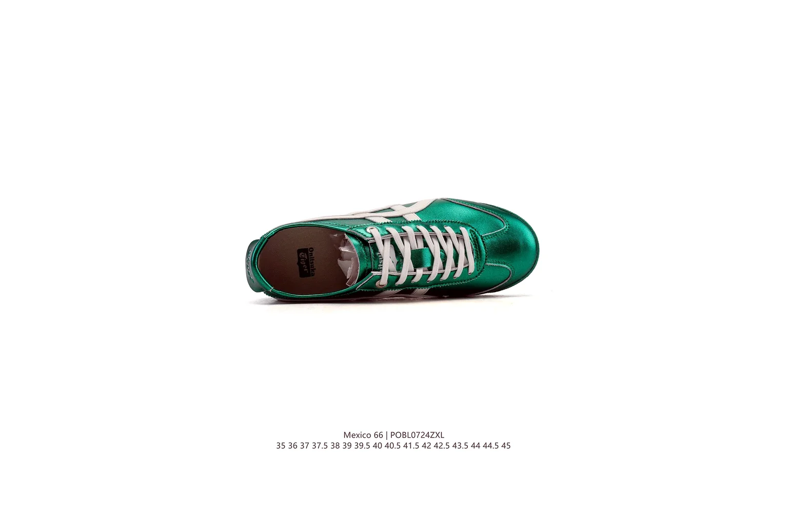 Onitsuka Tiger Mexico 66 Green White slim retro low top six photo view thumbnail 6