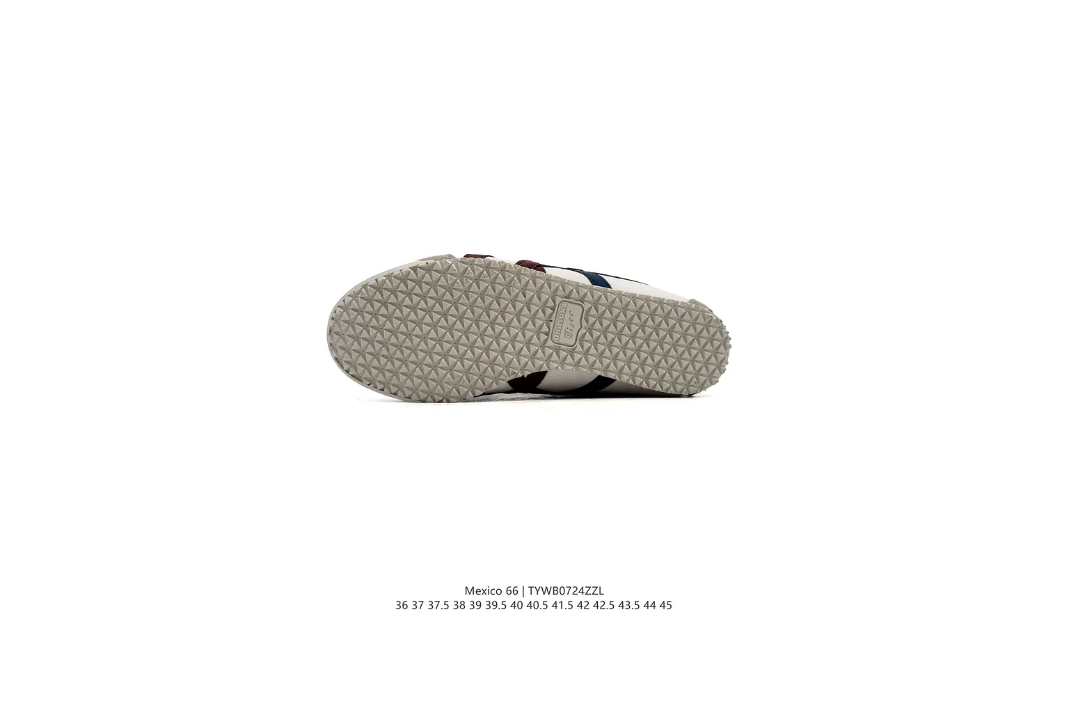 Onitsuka Tiger Mexico 66 White Navy Burgundy slim retro low top six photo view thumbnail 3