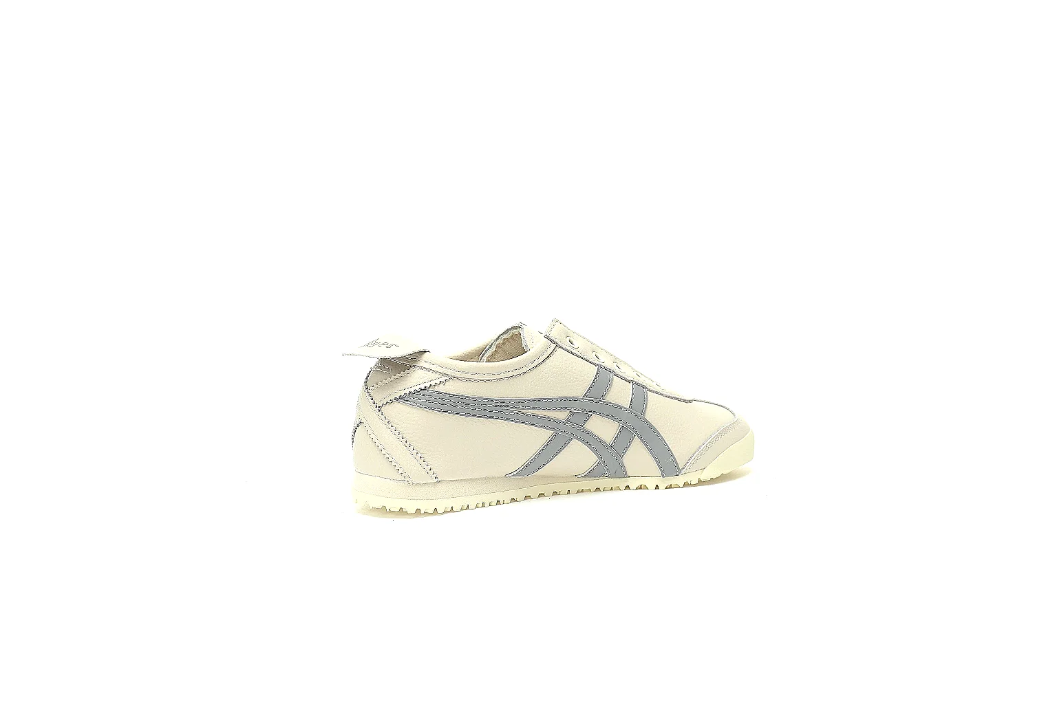Six-angle QC gallery of a cream-grey laceless low-top with outsole and interior views thumbnail 6