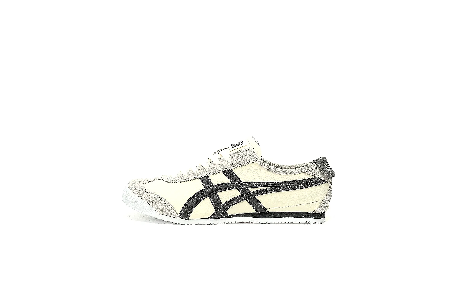 Onitsuka Tiger cream black low-top QC views showing sides top pair and outsole thumbnail 2
