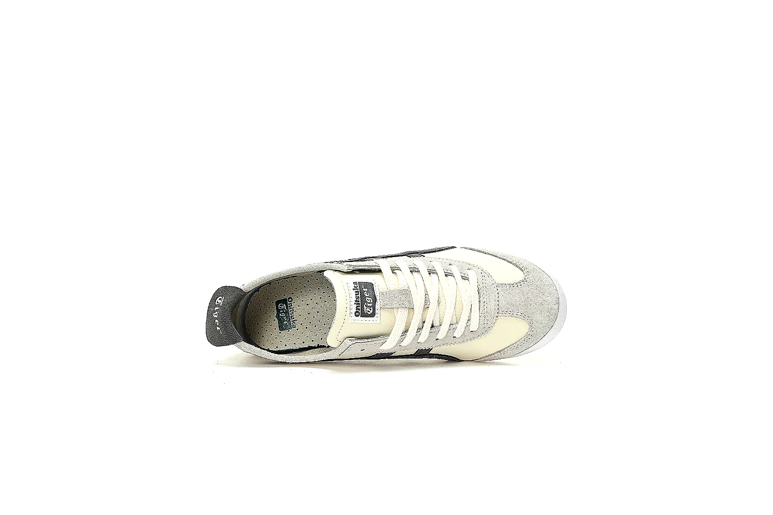 Onitsuka Tiger cream black low-top QC views showing sides top pair and outsole