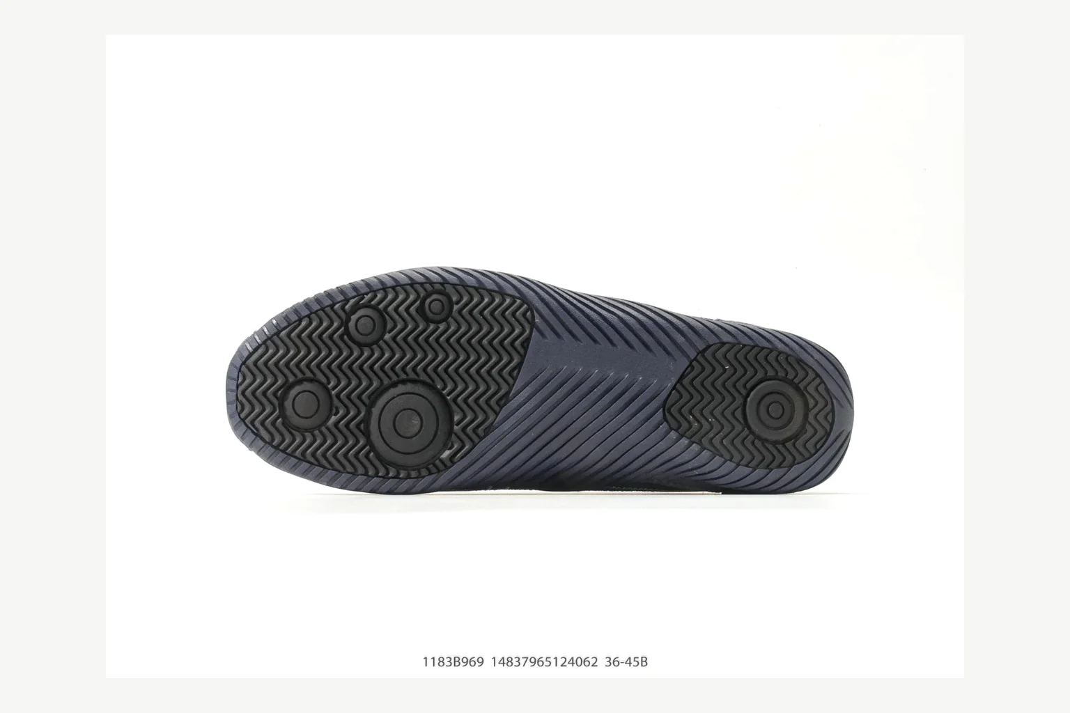 Onitsuka Tiger Navy Low Sneaker QC photo showing navy retro stripe low-top with mixed-material upper and low-profile shape thumbnail 2