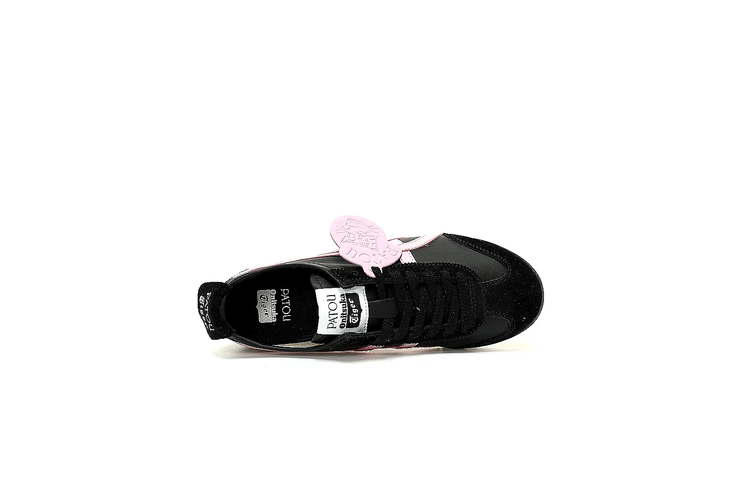 Six-angle QC gallery of Onitsuka Tiger PATOU black pink low-top including outsole