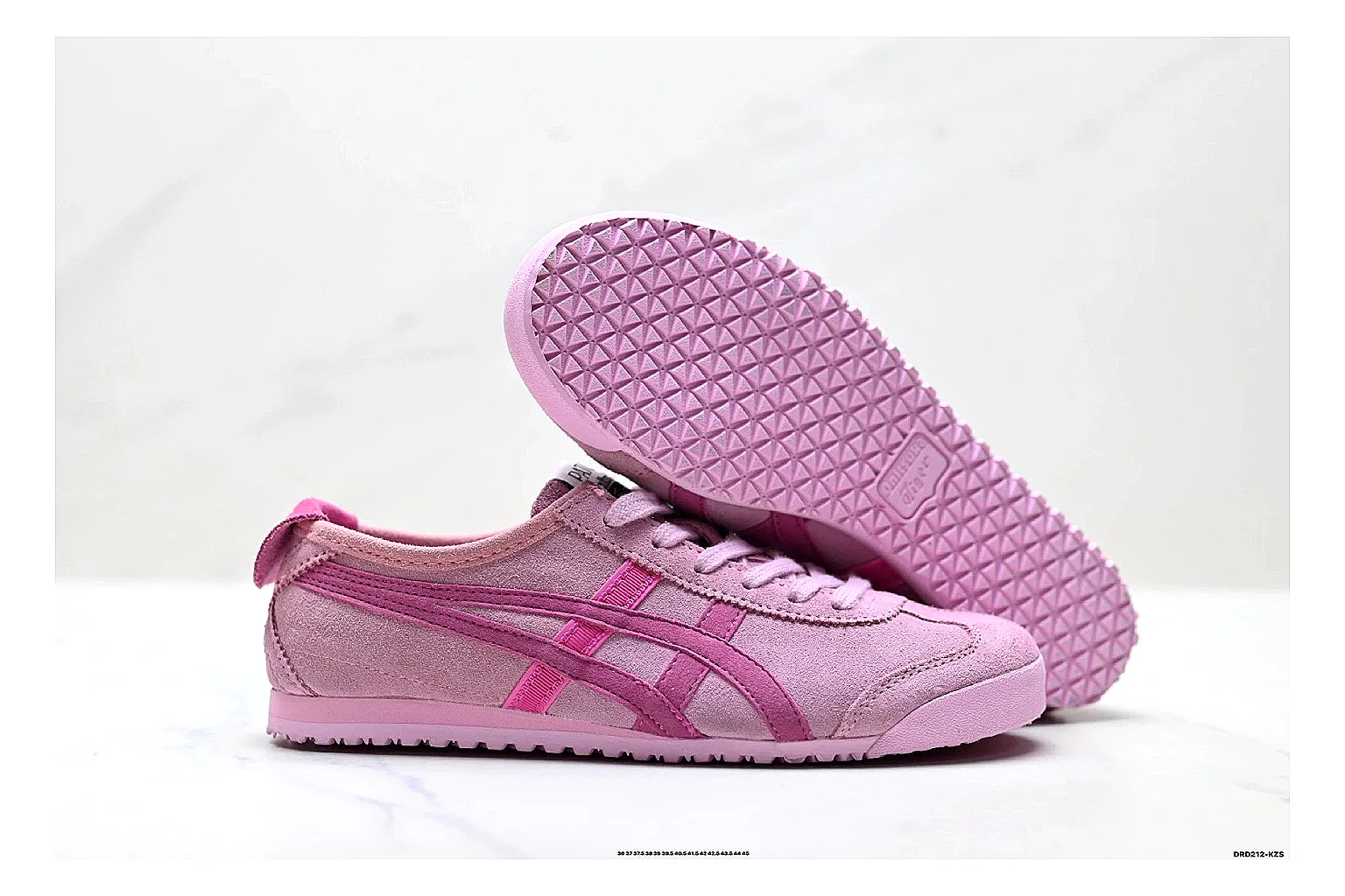 Onitsuka Tiger PATOU Pink Sneaker QC photo showing pink patou collaboration low-top with mixed-material upper and low-profile shape thumbnail 3