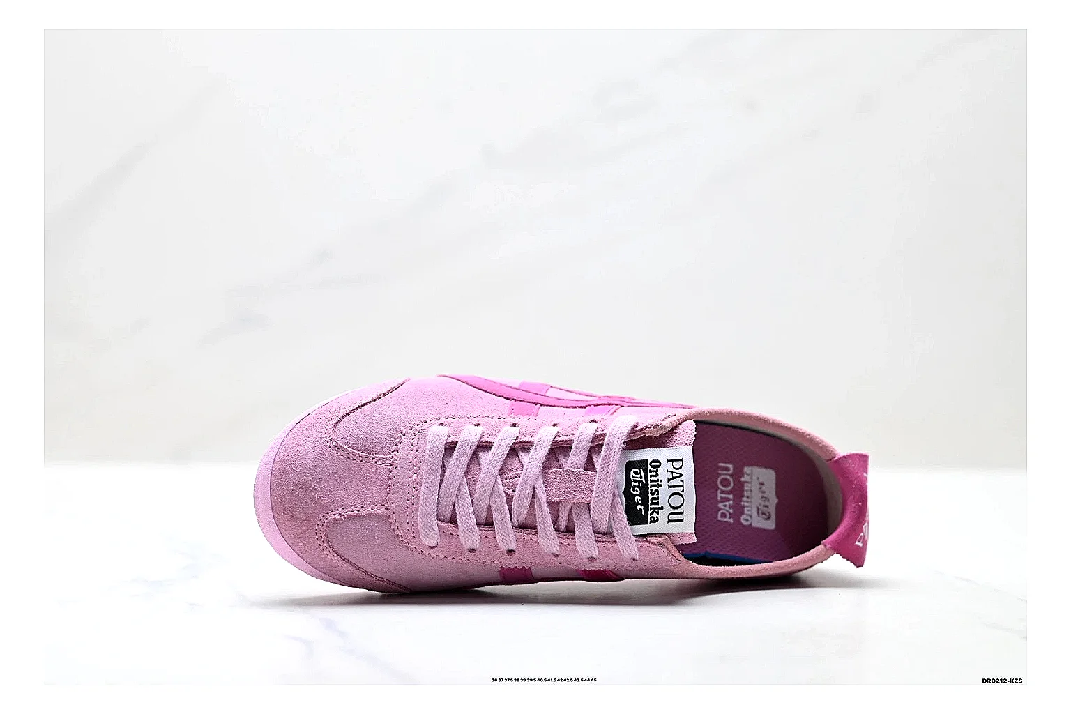 Onitsuka Tiger PATOU Pink Sneaker QC photo showing pink patou collaboration low-top with mixed-material upper and low-profile shape thumbnail 5