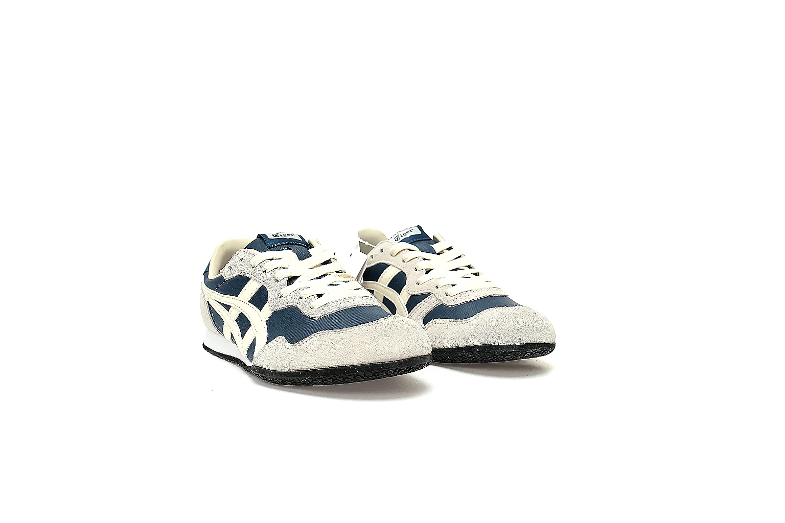 Onitsuka Tiger Serrano-style navy cream low-top shown across six QC angles thumbnail 4