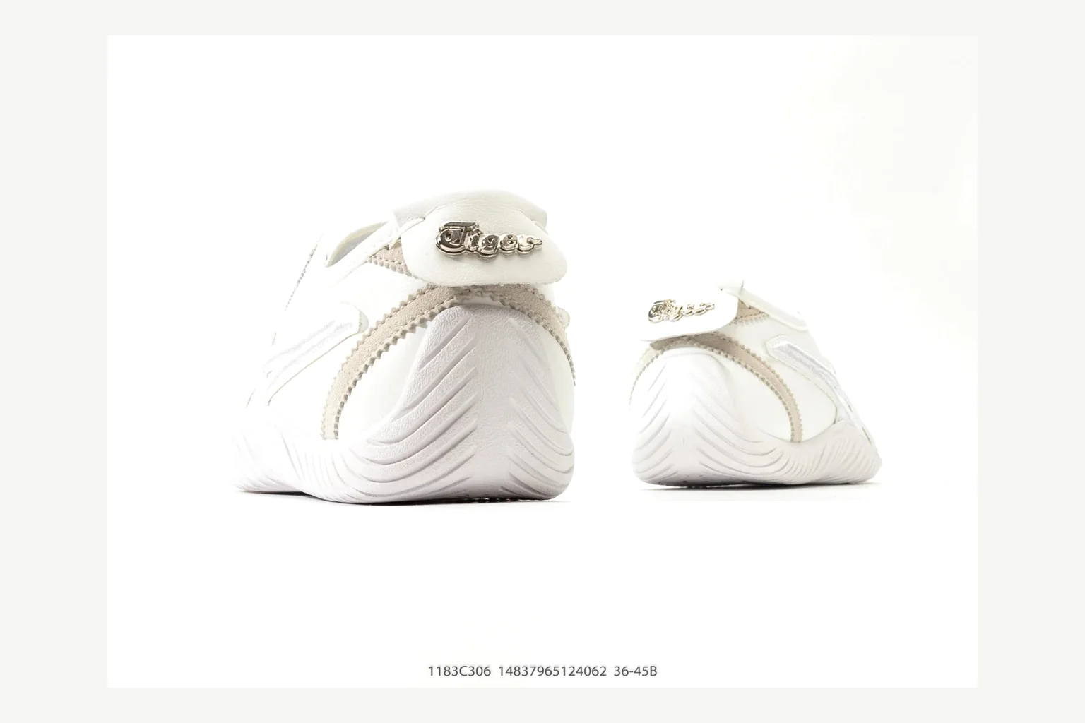 Onitsuka Tiger White Cream Sneaker QC photo showing white cream retro stripe low-top with mixed-material upper and low-profile shape thumbnail 4