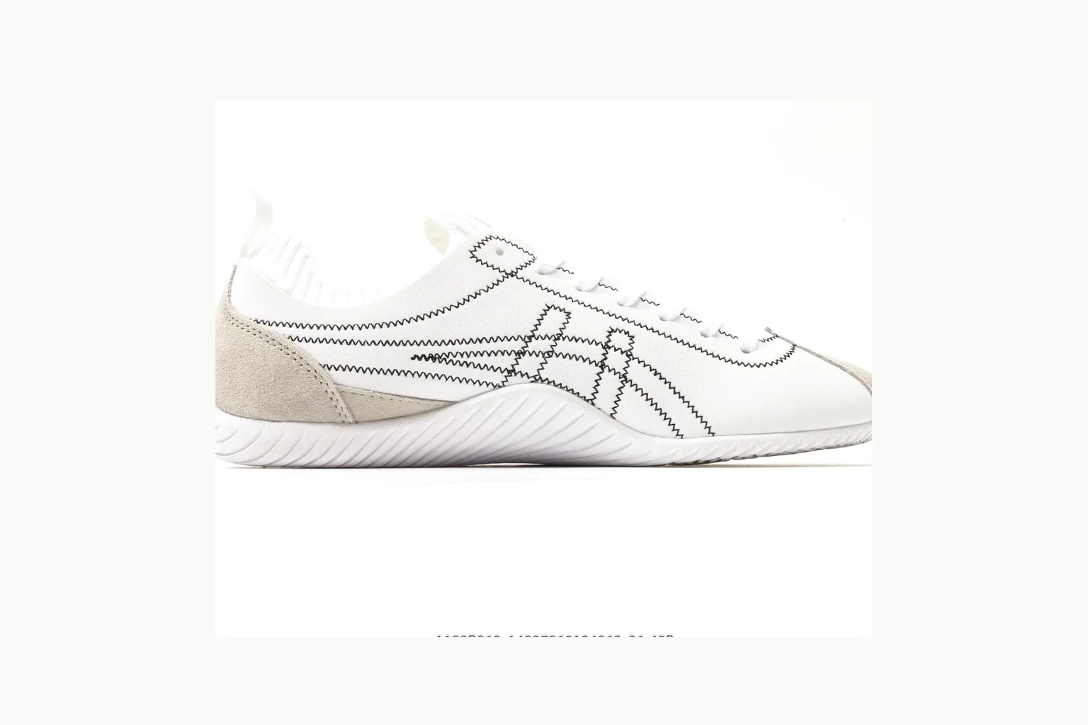Onitsuka Tiger White Silver Sneaker QC photo showing white silver retro stripe low-top with mixed-material upper and low-profile shape thumbnail 5