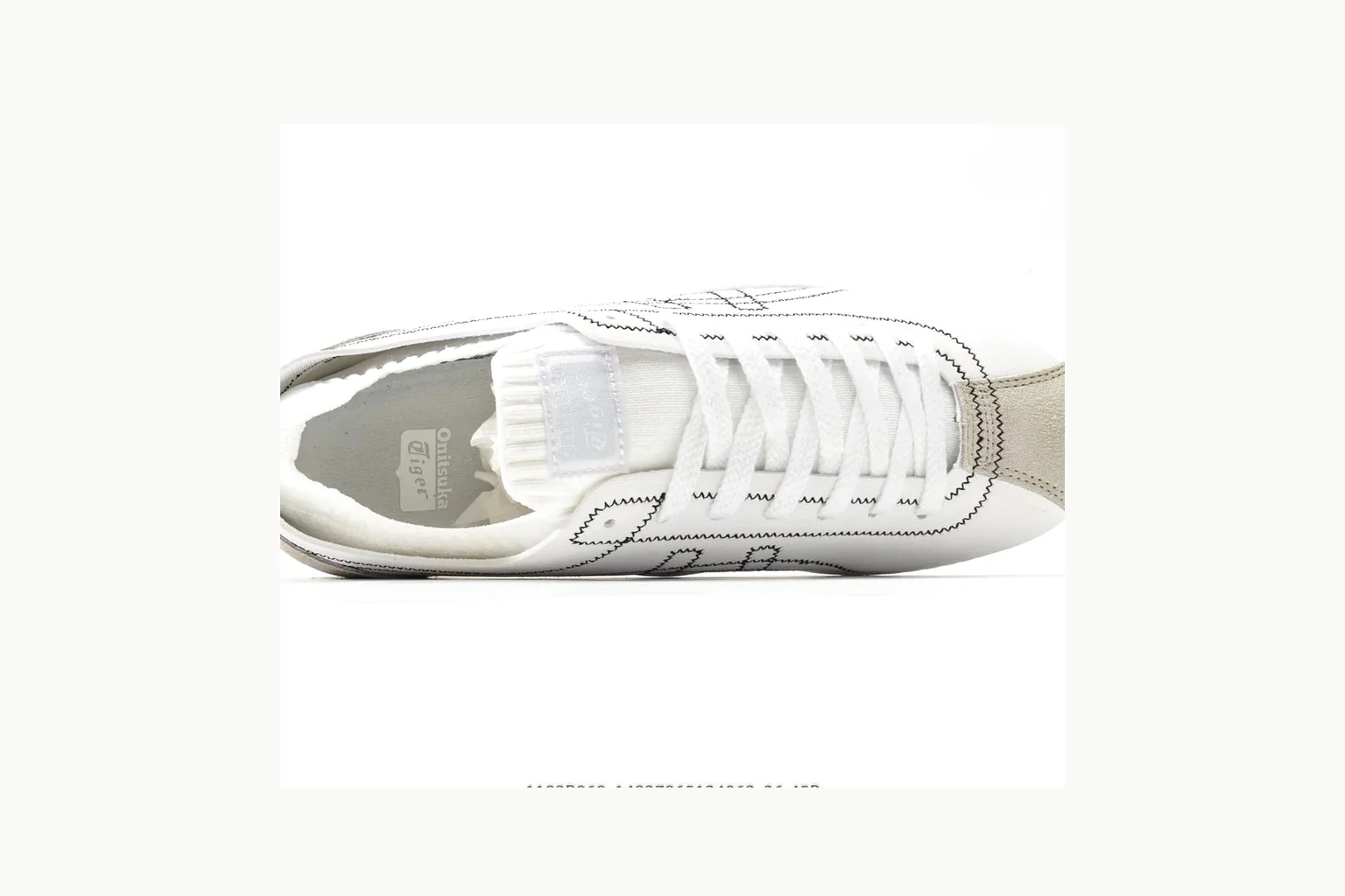 Onitsuka Tiger White Silver Sneaker QC photo showing white silver retro stripe low-top with mixed-material upper and low-profile shape thumbnail 6