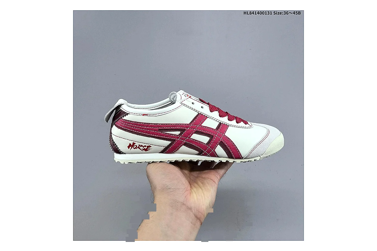 Casual Low-Top Sneaker 0789 QC photo showing red casual low-top with mixed-material upper and low-profile shape