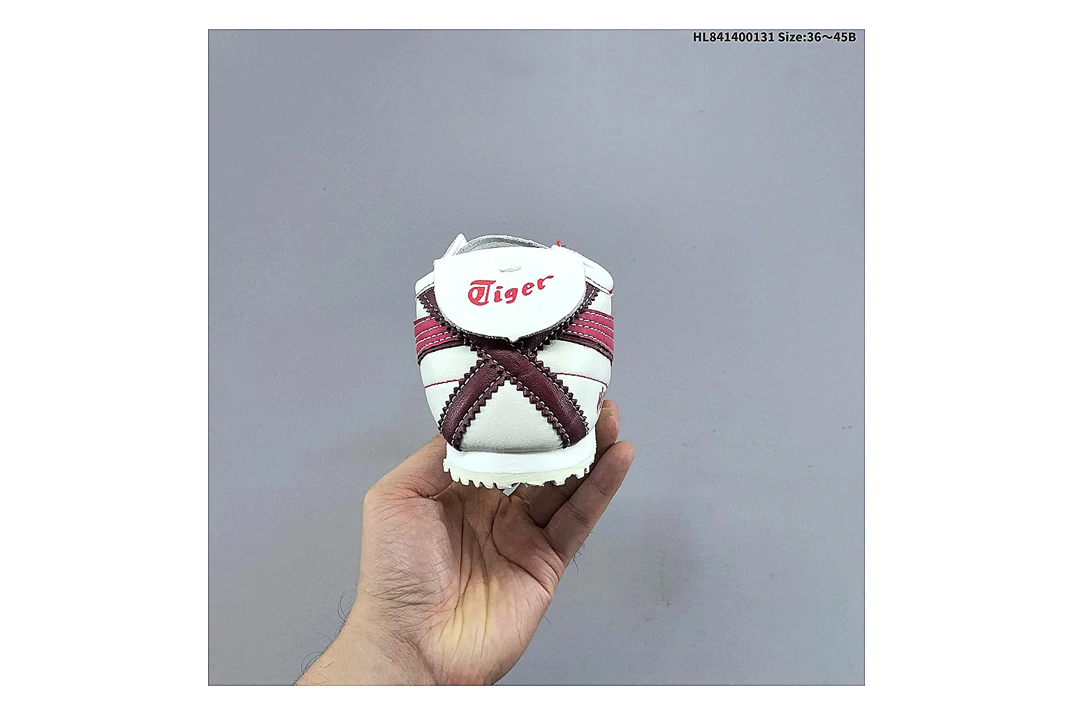 Casual Low-Top Sneaker 0789 QC photo showing red casual low-top with mixed-material upper and low-profile shape thumbnail 4