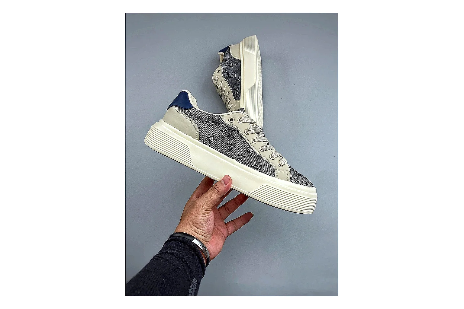 Casual Low-Top Sneaker 5163 QC photo reference showing casual low-top sneaker with clean paneling, textured upper and six-view gallery for daily streetwear styling plus side-profile shape, upper panel lines, and outsole detail thumbnail 2