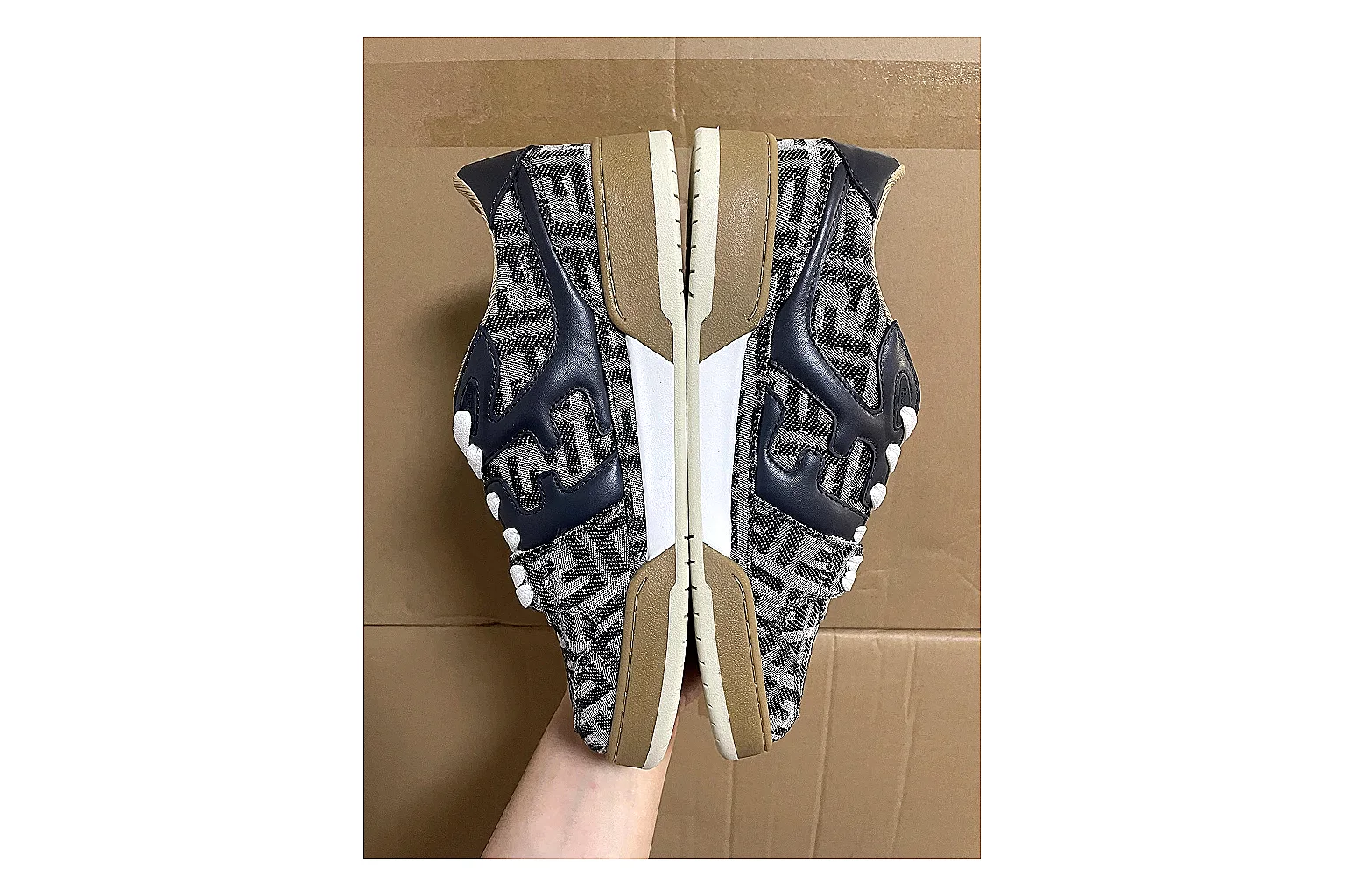 Casual Low-Top Sneaker 7546 QC photo reference showing casual low-top sneaker with clean paneling, textured upper and six-view gallery for daily streetwear styling plus side-profile shape, upper panel lines, and outsole detail thumbnail 4
