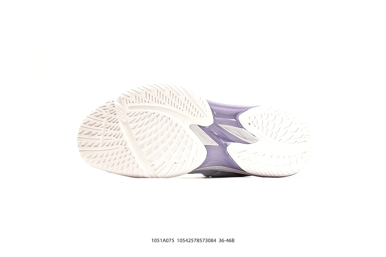 Court Runner White Purple Sneaker QC reference photo showing white mesh-leather runner upper, purple accent panels, court-runner shape, and cushioned sole thumbnail 3