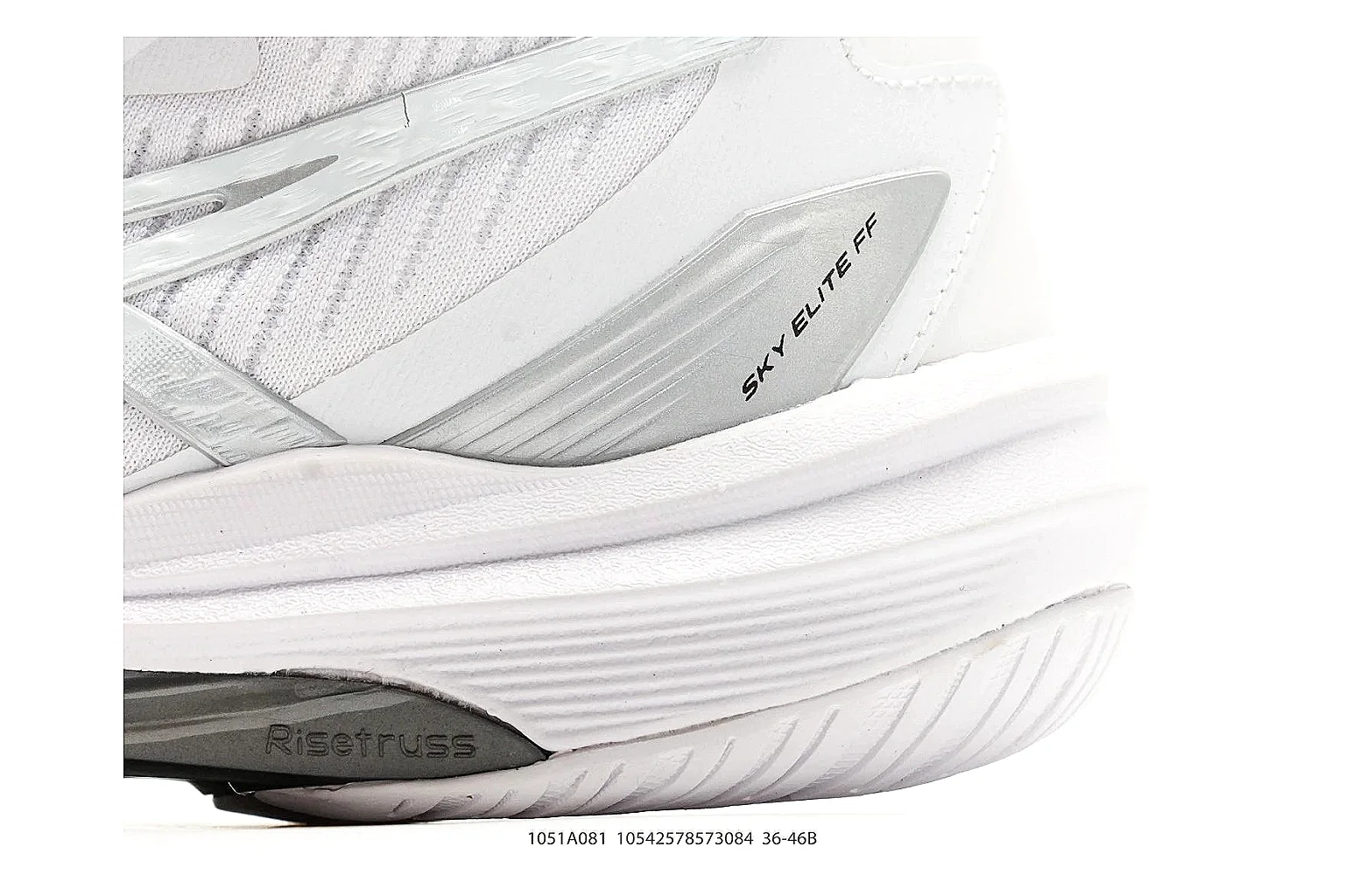 Training Runner White Black Sneaker QC reference photo showing white black synthetic upper, training-runner shape, layered support panels, and everyday performance sole thumbnail 4