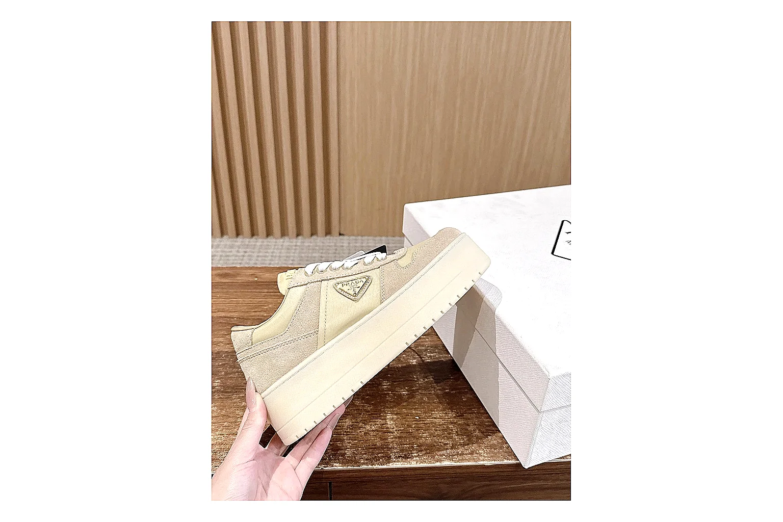 kakoqclab.com Cream Beige Platform Low 8823 Cream Beige low-top product image thumbnail 3
