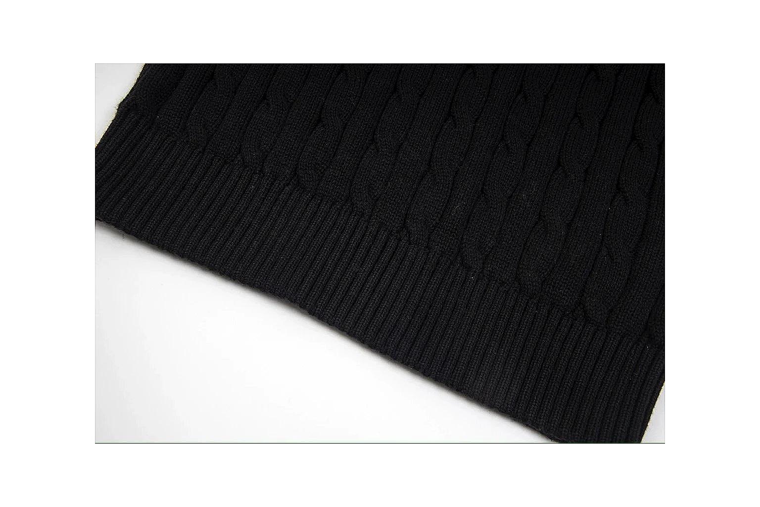 kakoqclab.com Polo Ralph Lauren Black Cable Knit Polo 0679 Black short-sleeve-knit product image thumbnail 5