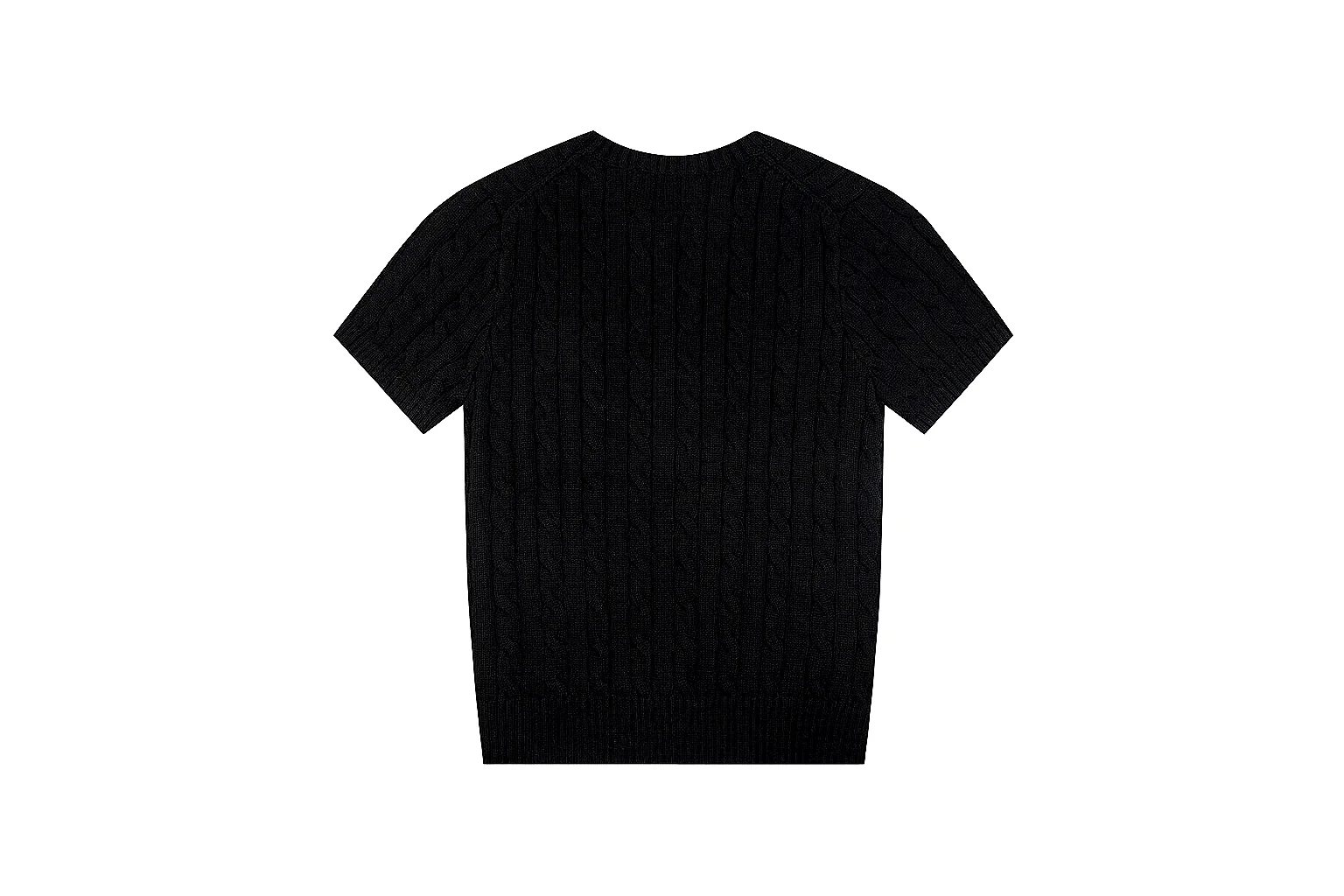 kakoqclab.com Polo Ralph Lauren Black Cable Knit Polo 0679 Black short-sleeve-knit product image thumbnail 6