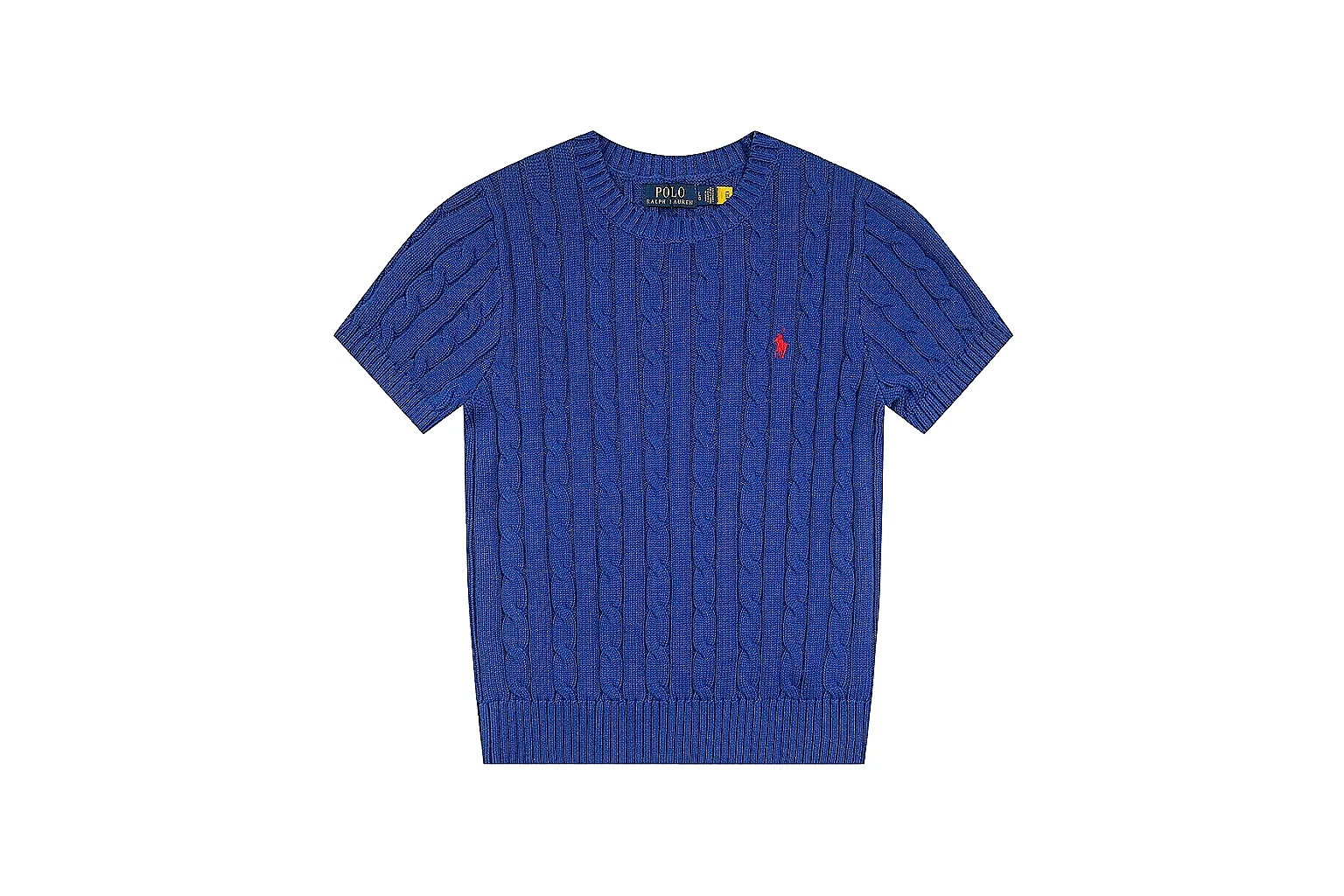 kakoqclab.com Polo Ralph Lauren Blue Cable Knit Polo 0674 Blue short-sleeve-knit product image