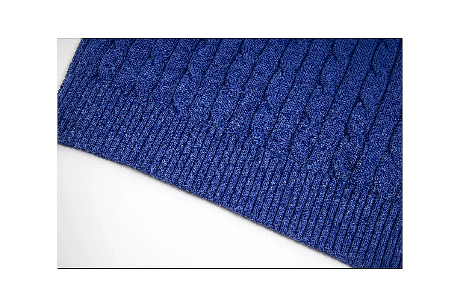 kakoqclab.com Polo Ralph Lauren Blue Cable Knit Polo 0674 Blue short-sleeve-knit product image thumbnail 4