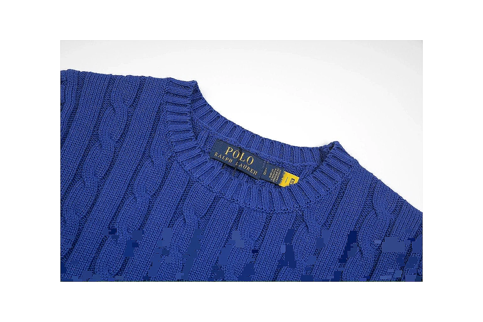kakoqclab.com Polo Ralph Lauren Blue Cable Knit Polo 0674 Blue short-sleeve-knit product image thumbnail 5
