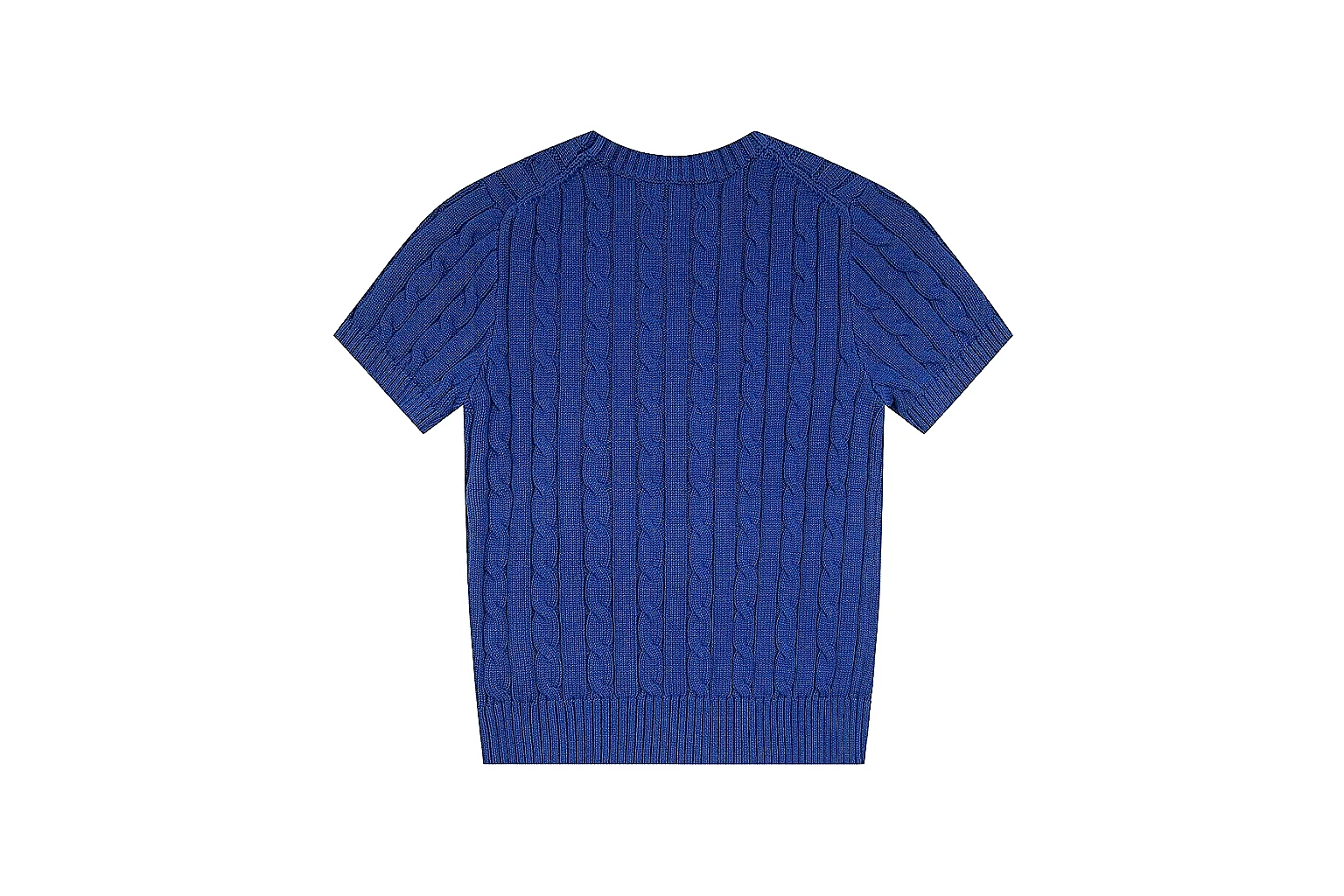 kakoqclab.com Polo Ralph Lauren Blue Cable Knit Polo 0674 Blue short-sleeve-knit product image thumbnail 6