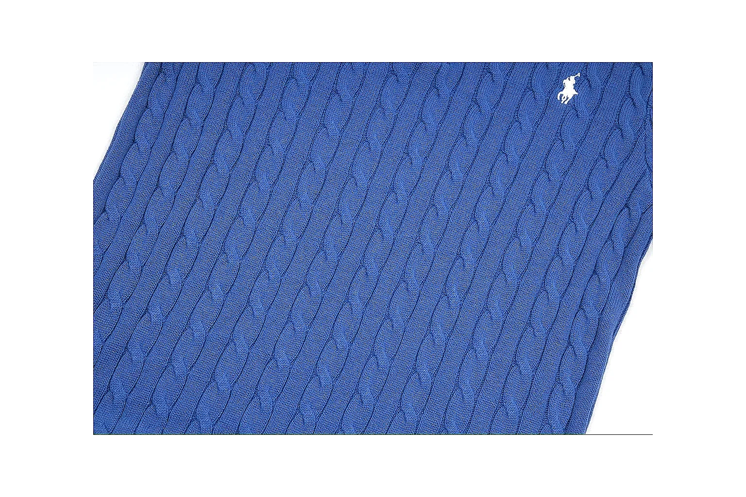 kakoqclab.com Polo Ralph Lauren Blue Cable Knit Polo 0981 Blue short-sleeve-knit product image thumbnail 2