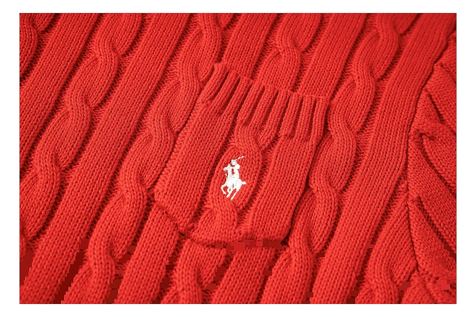 kakoqclab.com Polo Ralph Lauren Bright Red Cable Knit Polo 0769 Bright Red short-sleeve-knit product image